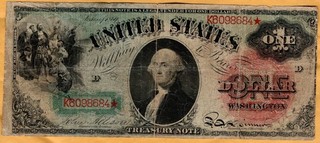$1 Series 1869 United States Note Rainbow Fr. 18 bright colors and good looking