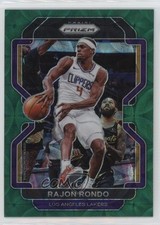 2021-22 Panini Prizm Choice Green Prizm 7/8 Rajon Rondo #104 1o2