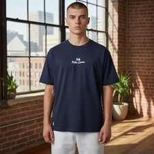 Polo Ralph Lauren Classic Fit Mens MEDIUM Short Sleeve Navy T-Shirt Cotton Pony