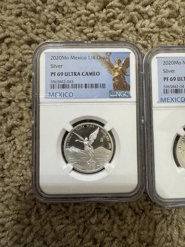 2020 Mexico Silver Libertad 1/4 Onza Oz Proof - 2700 minted NGC PF69 Ultra Cameo