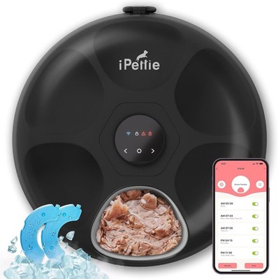 iPettie Donut Frost WiFi 6-Meal Automatic Cat Feeder (Smart App Control)