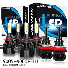 For Toyota RAV4 2007 2008 2009 2010 -2012 6pcs LED Headlight Bulbs Fog Light Kit