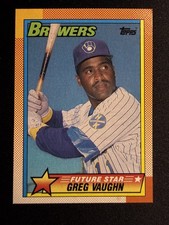 1990 Topps Greg Vaughn (#57) MINT Fresh From a Pack, Rookie Card ^GRUMPYBUCK^. rookie card picture