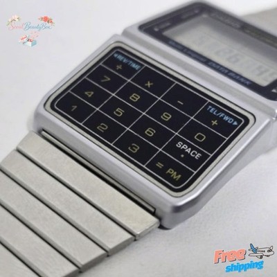 Casio DBC-611-1DF Databank Calculator Watch 5 Alarm Dual Time SS