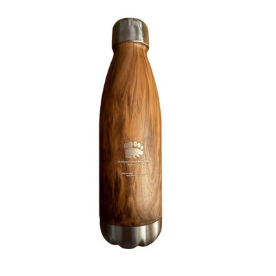 National Black Bear Day Plymouth NC Zulay 16oz Water Bottle Wood Grain Insulated