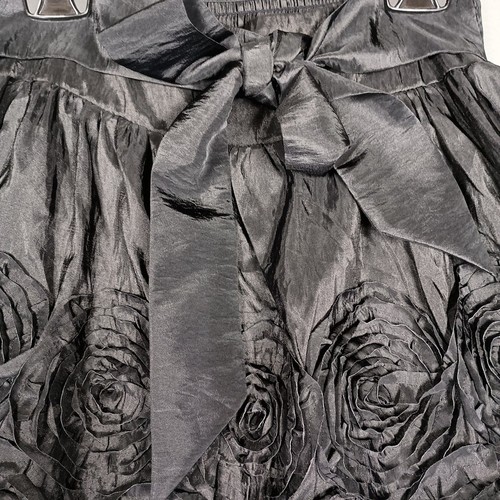 Candies Girls Skirt Size L Black Floral Rosettes Whimsigoth Dark Fairy - Picture 4 of 11