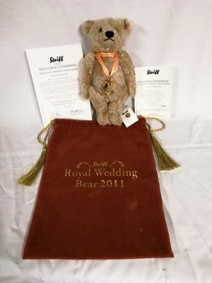 Steiff 662713 - Royal Wedding Bear, (Wilhelm & Katharina) Fully Jointed Neu mit Etikett