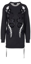 Sudadera Pullover Diesel Negra Dorada Para Mujer Gris Algodón Gran Tamaño 'Febo' -...