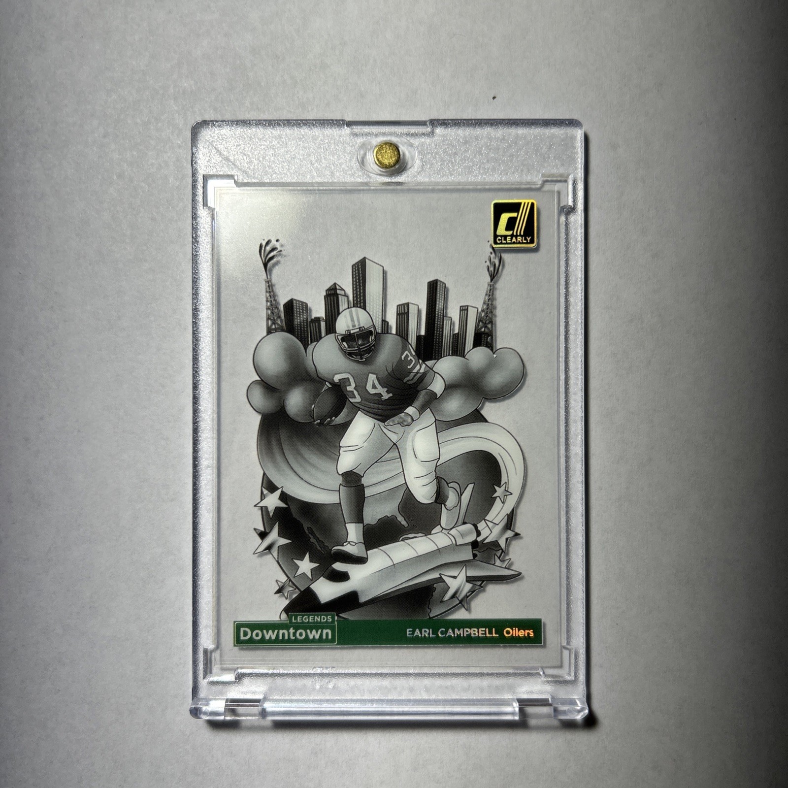 2024 Clearly Donruss - Earl Campbell LEGENDS CLEARLY DOWNTOWN CASE HIT - Oilers