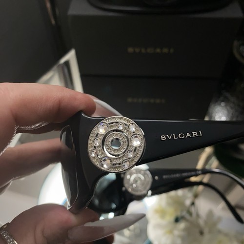 Bvlgari Sunglasses 8007-B Black Swarovski Crystal Limited Edition VERY RARE! - Picture 19 of 22