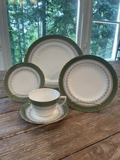Royal Worcester Regency Green & Gray 22kt Tri...