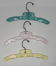 Vtg Child/ Baby Doll Plastic Hangers  Sheep Playing, Carousel 11.75" 3 