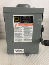 SQUARE D D321NRB 30 AMP 240 VOLT 3 PHASE FUSIBLE OUTDOOR DISCONNECT...D-1885