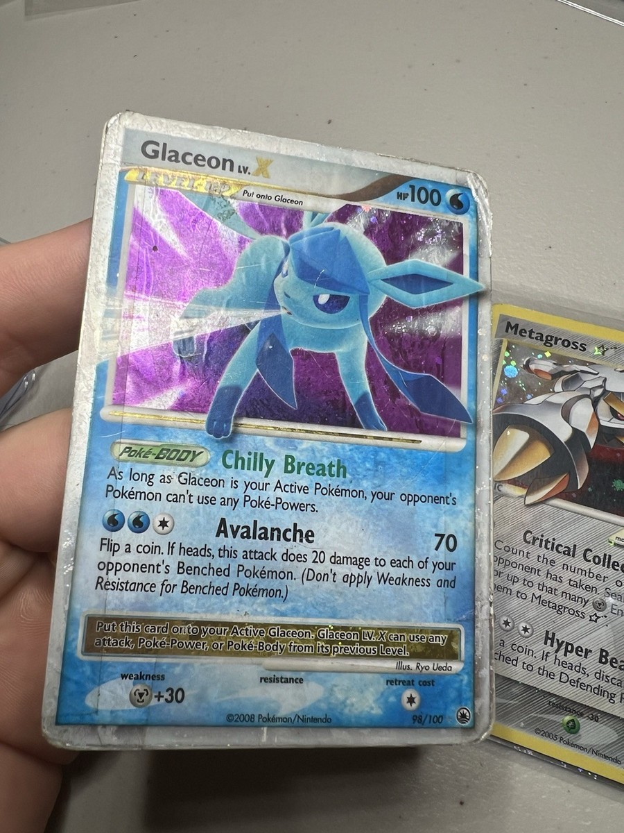 DAMAGED 2008 Pokemon Diamond & Pearl Majestic Dawn 98/100 Glaceon