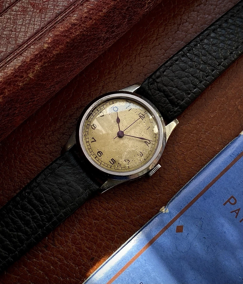 1940 Ebel 6B/159 Air Ministry WW2 RAF issue Pilot watch Dennison 12322 case - image 4 of 4