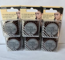 6x3 Invisi Bobble Pretzel,power,strong Grip Hair Rings,brown 
