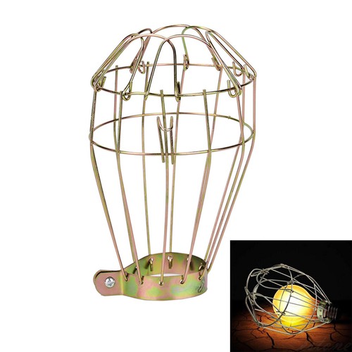 1X Iron Wire Bulb Guards Clamp Metal Lamp Cage Retro Trouble Light Parts y3 - Picture 3 of 7