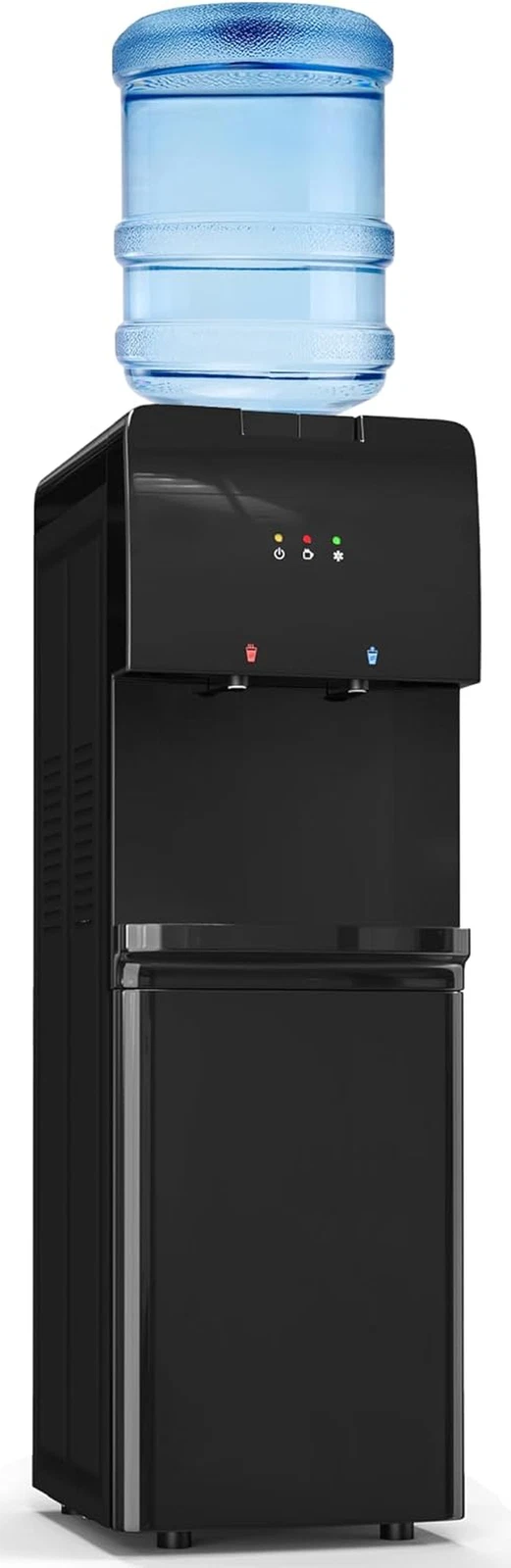 Hot & Cold Top Loading Water Cooler Dispenser with Child Safety Lock - Black
