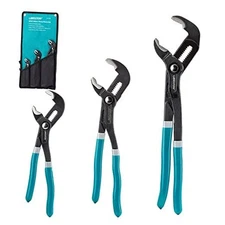  CR-V Steel Plumbing Pliers Set - Groove Joint & V-Jaw Tongue & Groove Pliers, 