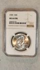 1959 P NGC MS64 FBL FRANKLIN HALF NEAR GEM UNCIRCULATED SILVER 50C Coin!