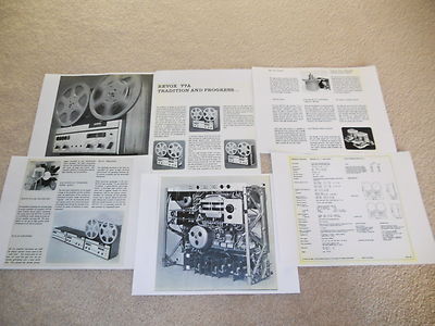 Revox A77 Open Reel Deck Brochure, 1967, Specs, Info, Articles, Pictures