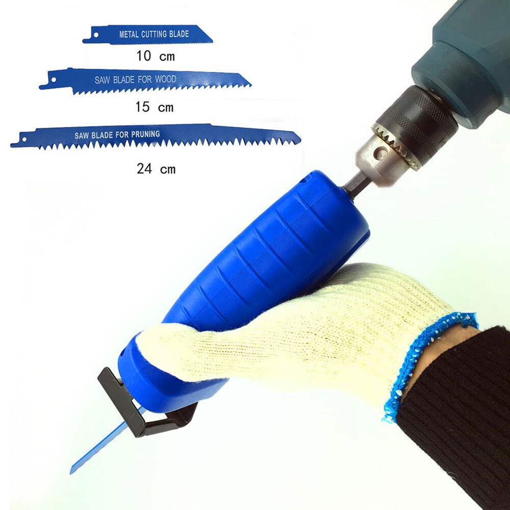 Reciprocating Saw Jig Saw Attachment Drill Convert Adapter Wood Metal Cutting