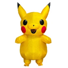 Inflatable Pikachu Costume Outfit Full Body Funny Dress Up Cosplay Party 155cm