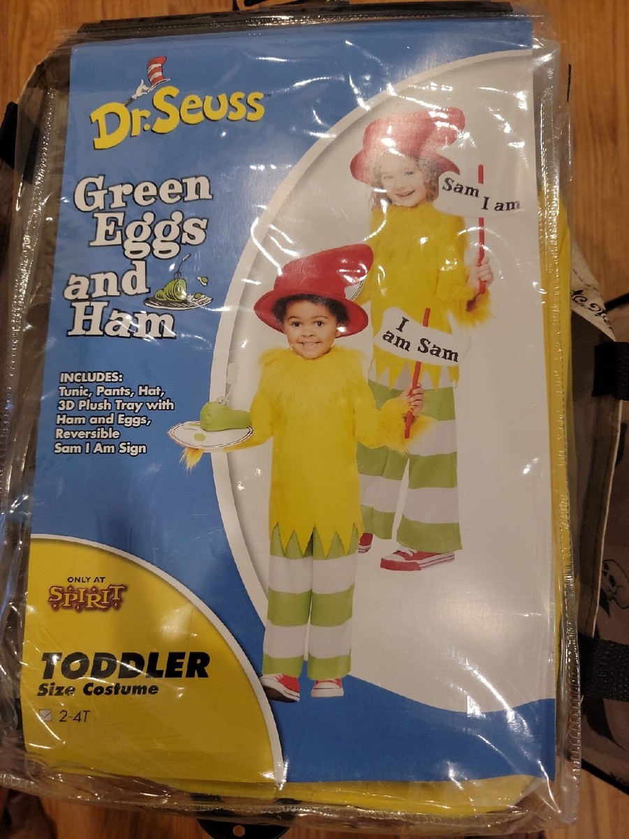 Seuss Green Eggs and Ham Toddler 2T 4T Sam I Am Costume Halloween Child