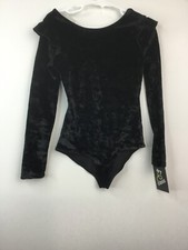 Art  Class Girls Black XS 4/5 Long Sleeve Leotard