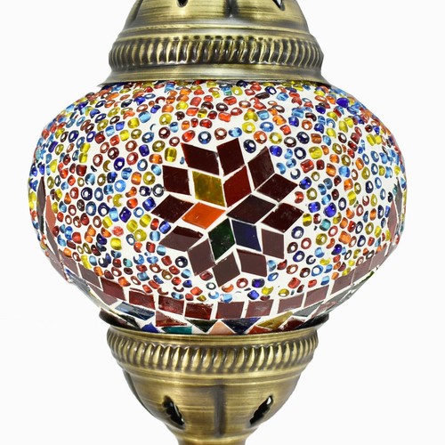 Moroccan Turkish Mosaic Lamp Colourful Glass Handmade Table Desk Light FREE BULB - Picture 74 of 436