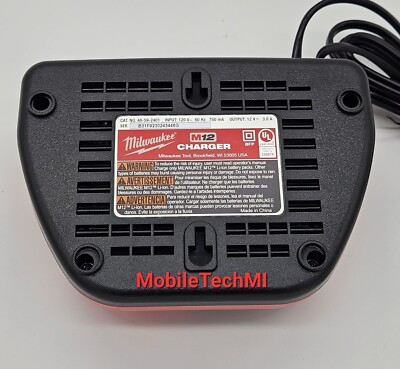 ASUNCELL M12 Ladegerät für Milwaukee M12 akku, Kompatibel mit Allen M12 Akku 48-11-2401, 48-11-2402, 48-11-2420, 48-11-2430, 48-11-2440, 48-11-2460, 48-11-2411, 48-11-2412