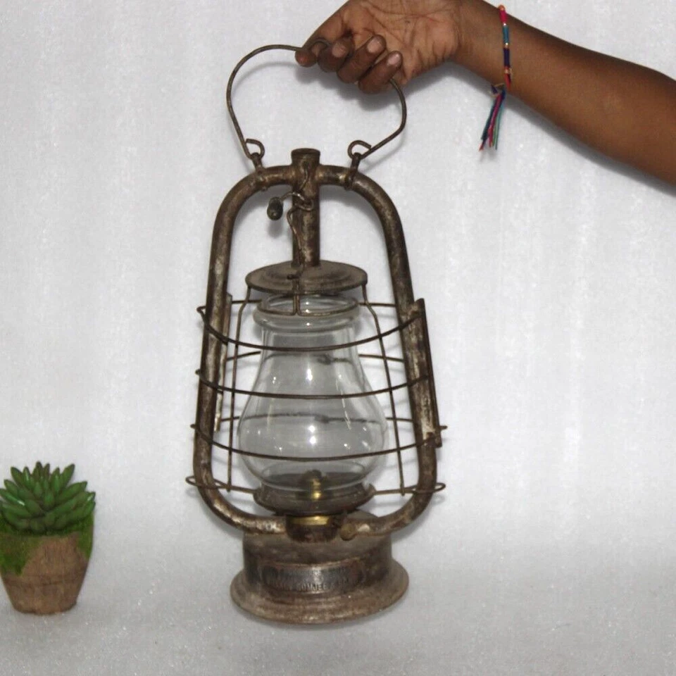 Antikes Eisen Camping Burning Nacht Licht Kerosin Öl Laterne, Lampe - 13133