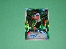 Max Duggan Auto Rookie Card 2023 Leaf Metal Football 1/3 Emerald Crystal Insert!