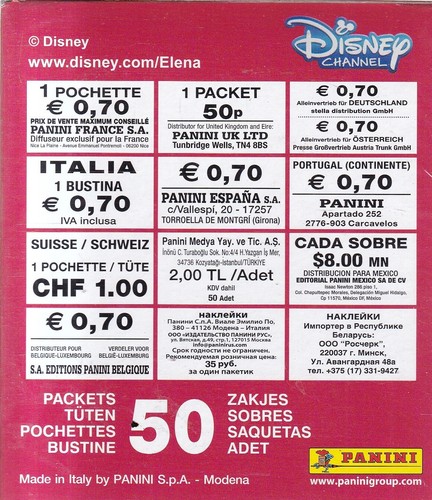 Mn5 - Box Figurine 50 Bustine Pacchetti Panini Disney ELENA DI AVALOR - Foto 2 di 2