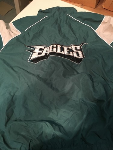 PHILADELPHIA EAGLES NFL 1/4 ZIP LIGHTWEIGHT PULLOVER GREEN JACKET FREE SHIPPING - Picture 7 of 11