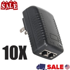 10pc POE Injector 48V 0.5A Power Over Ethernet Adapter For POE IP Camera Switch