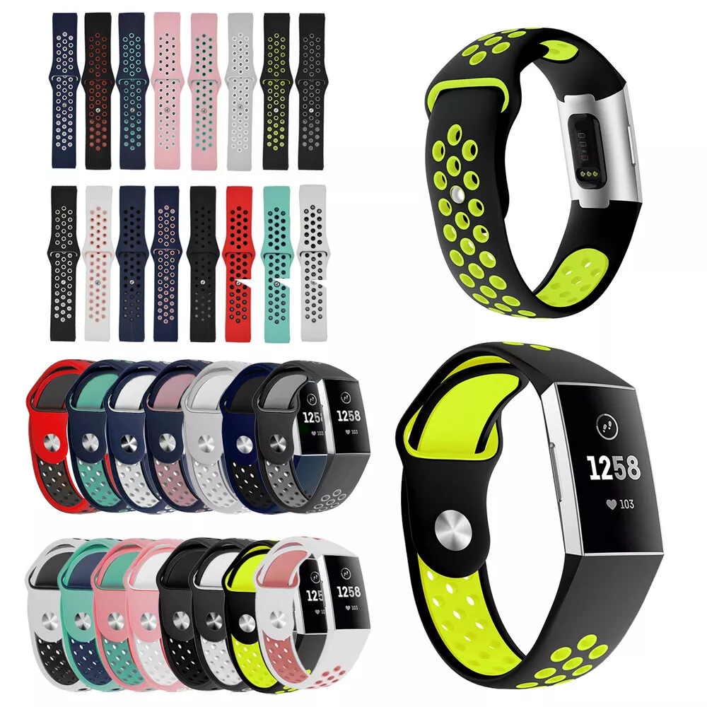 Silicone Sport Bands For Fitbit Charge 3 / Charge 4 Tracker