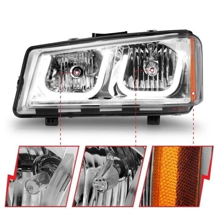 ANZO 111313 U-Bar Projector Headlights for 2003–2007 Chevy Silverado/Avalanche - Image 3 of 4