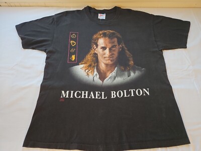 Vtg Rare 1992 Michael Bolton Time Love And Tenderness Tour Shirt Mens XL 22.5×29