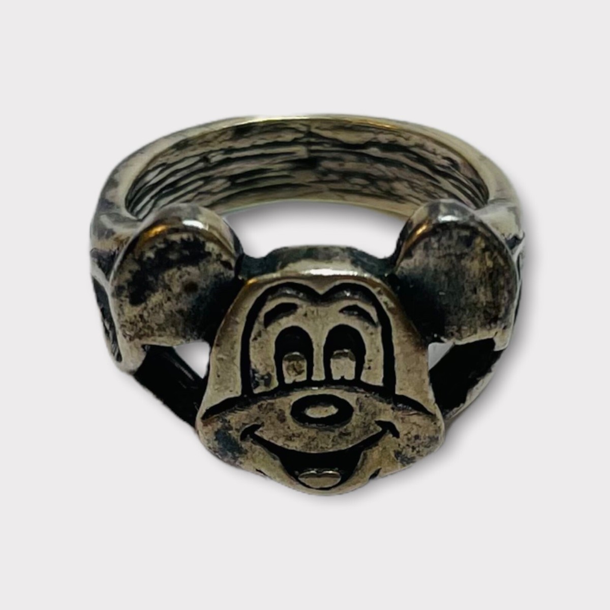 Disney Sterling 925 Silver Mickey Mouse Face Ring Sz 3 | eBay