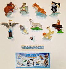 JUEGO COMPLETO DE 4 FIGURAS CON PAPELES KINDER JOY SORPRESA HUEVO JUGUETES 2012