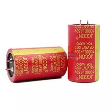 2pcs JCCON 80V 10000UF Copper Foot Red Robe Audio Amplifier Filter Capacitors