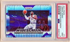 2021-22 Prizm LeBron James Widescreen Prizms Hyper #10 PSA 9 - POP 3