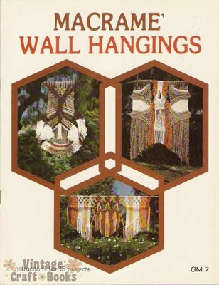 Macrame Wall Hangings Vintage Pattern Book Larger Projects NEW 1977