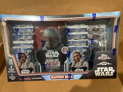 2024 TOPPS CHROME STAR WARS COSTCO SUPER BOX EXCLUSIVE  SEAL BOX
