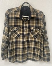 Arrow Sportswear Men's Vintage Plaid Flannel Long Sleeve Shirt Size L