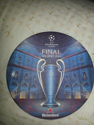 Collectors Beer Mat Champions League Final 2016 Milan Heineken UEFA RealMadrid