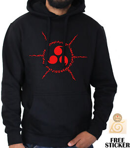 Details About Sasuke Uchiha Curse Mark Hoodie Sharingan Naruto Anime Black Cosplay Jumper Mens