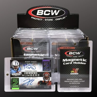 MAGNETIC CARD HOLDER 10 Pk BCW One touch Premium 35 Pt | 2 Ps design UV Protect