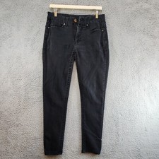 Seven7 Tummyless Jeans Women's 8 Black Denim Cotton Stretch Mid-Rise Skinny Leg